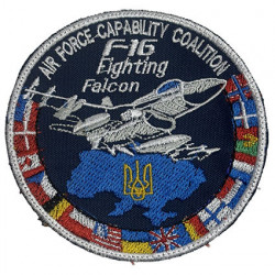 PARCHE BORDADO F16 FIGHTING FALCON AIR FORCE CAPABILITY COALITION UKRANIA