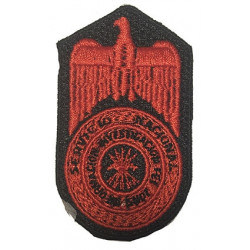 PARCHE BORDADO SERVICIO DE INVESTIGACION FALANGE ESPAÑOLA Y DE LAS JONS 1945 ROJO