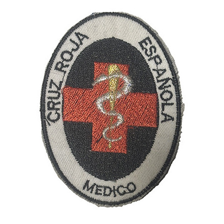 PARCHE BORDADO DE LA CRUZ ROJA ESPAÑOLA MEDICO BRIGADA DE TROPAS DE SOCORRO