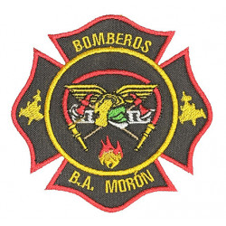 PARCHE  BORDADO BOMBEROS BASE AEREA DE MORON EJERCITO DEL AIRE