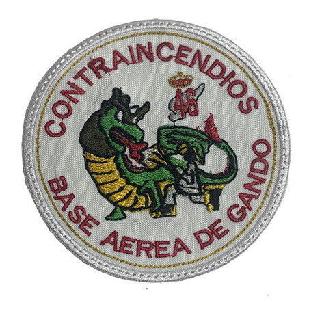 PARCHE BORDADO BOMBEROS BASE AEREA DE GANDO EJERCITO DEL AIRE