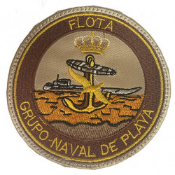 PARCHE BORDADO GRUPO NAVAL PLAYA  ARMADA ESPAÑOLA