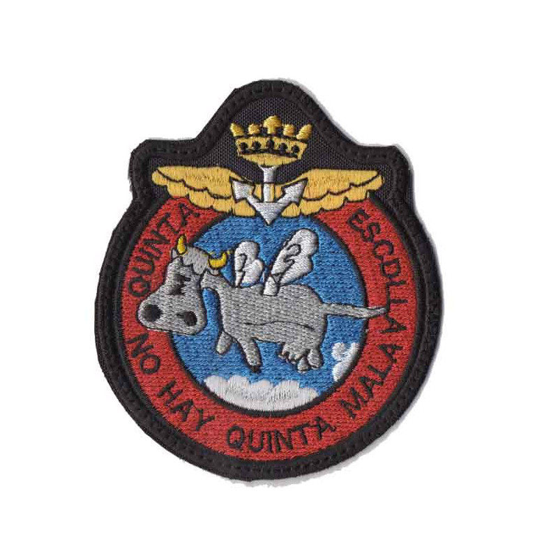 PARCHE BORDADO QUINTA ESCUADRILLA DE HELICOPTEROS DE LA FLOAN BASE DE ROTA ARMADA ESPAÑOLA 1972