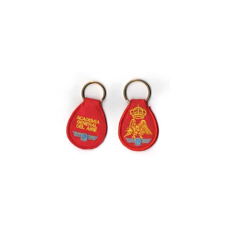 LLAVERO BORDADO ACADEMIA GENERAL DEL AIRE ROJO LL028