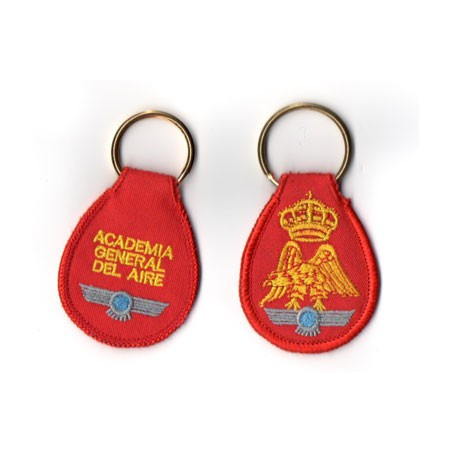 LLAVERO BORDADO ACADEMIA GENERAL DEL AIRE ROJO LL028